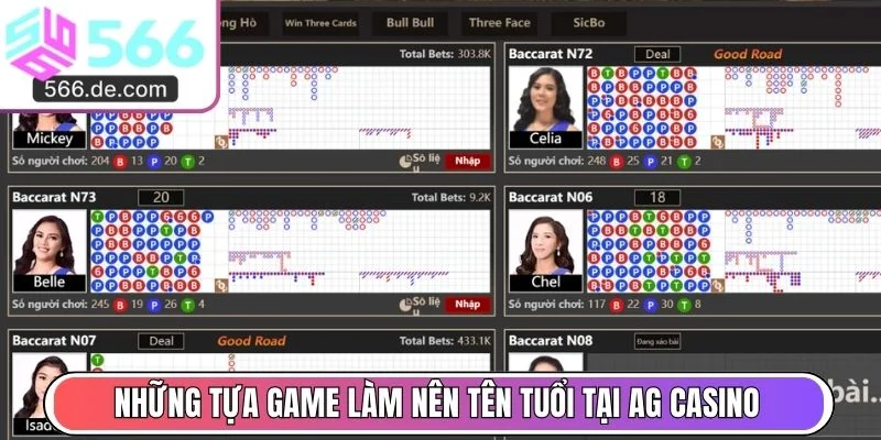 Những tựa game làm nên tên tuổi tại AG Casino