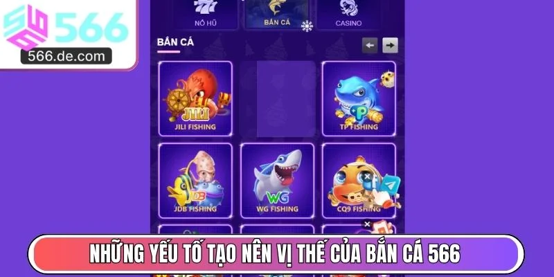 Những yếu tố tạo nên vị thế của bắn cá 566