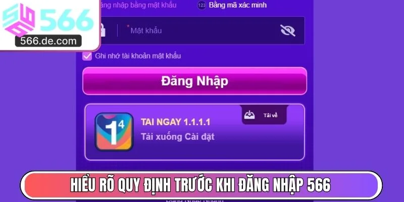 Hiểu rõ quy định trước khi đăng nhập 566