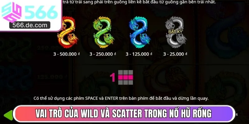Vai trò của Wild và Scatter trong nổ hũ Rồng