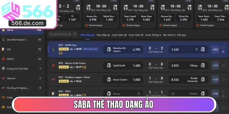 SABA thể thao dạng ảo